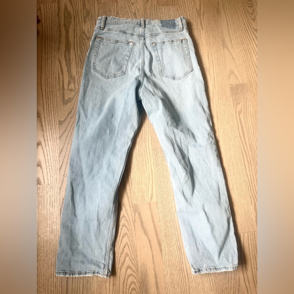 Abercrombie & Fitch The Ankle Straight Ultra High Rise Distressed Jeans Sz 30 - Picture 5 of 5